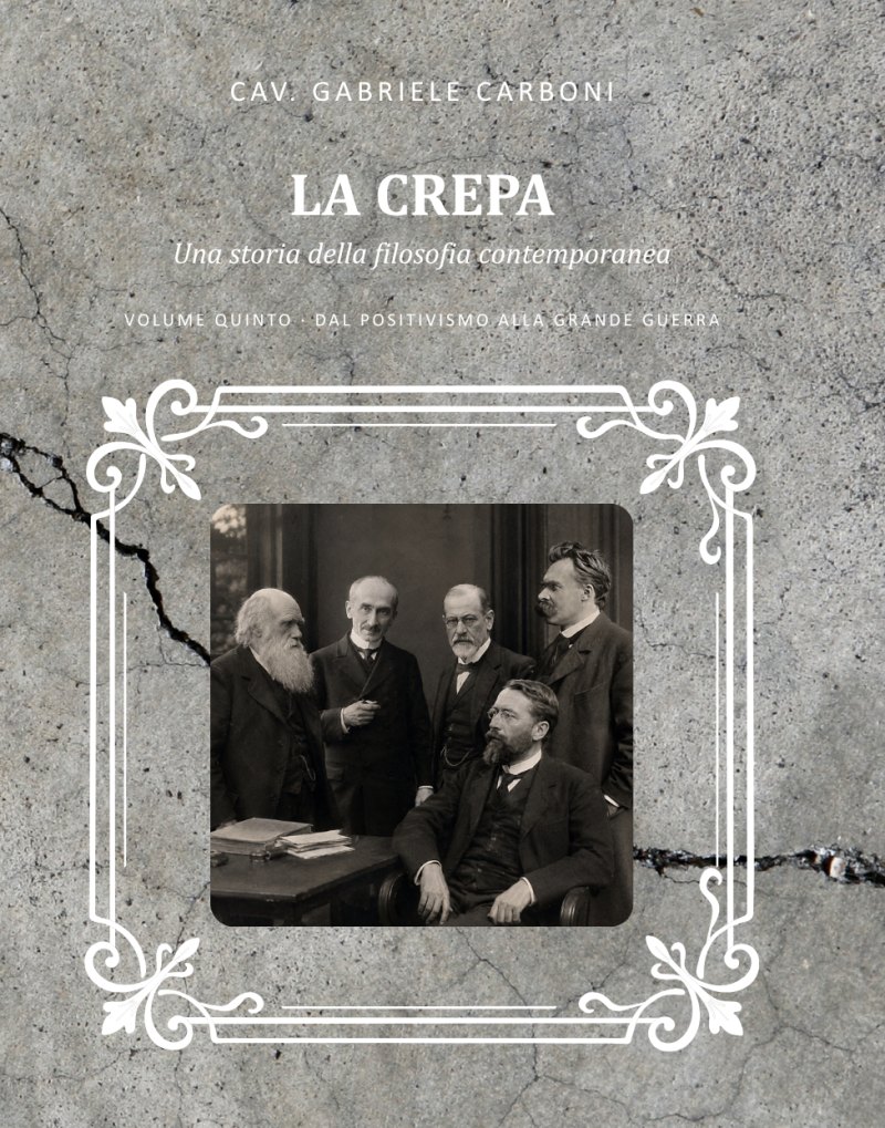 Copertina del volume V de «La crepa»: Dal positivismo alla Grande Guerra