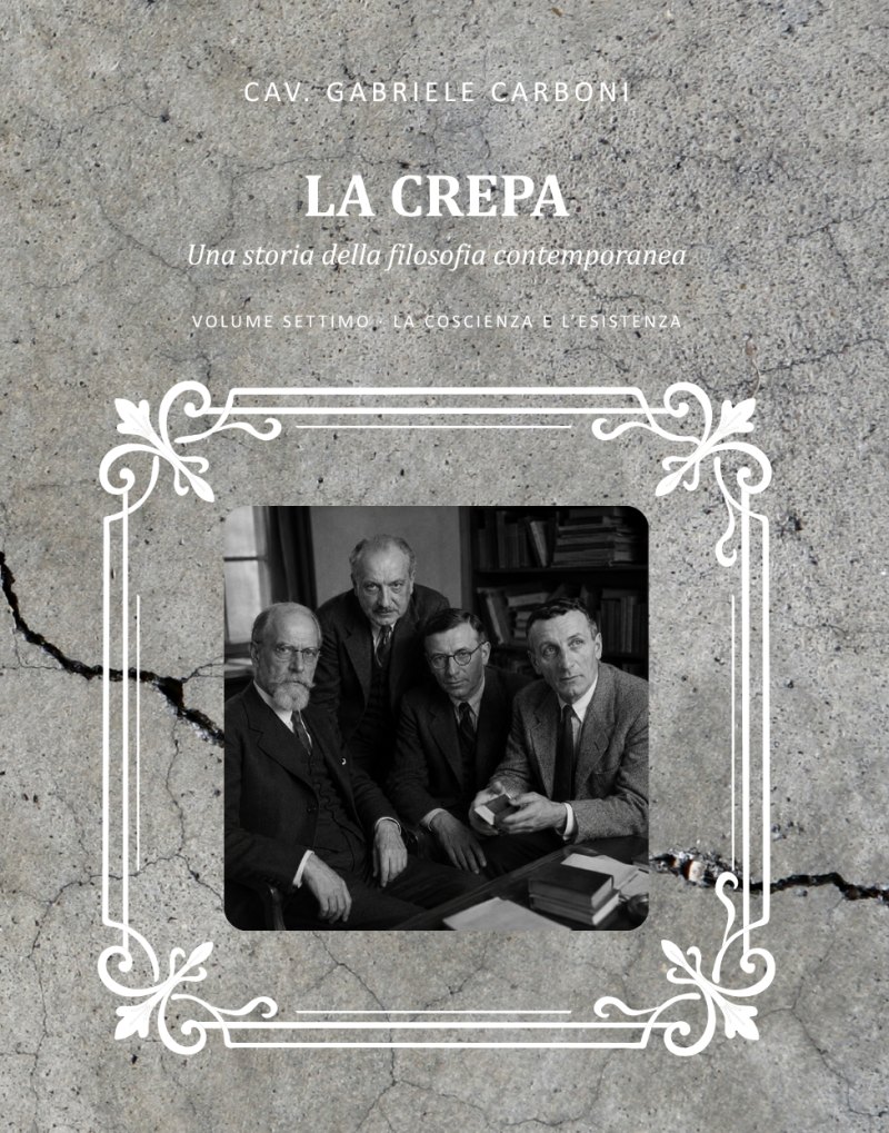 Copertina del volume VII de «La crepa»: La coscienza e l'esistenza